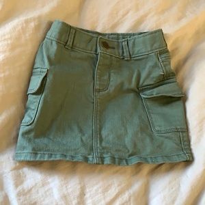 Army green 4T army color jean skirt